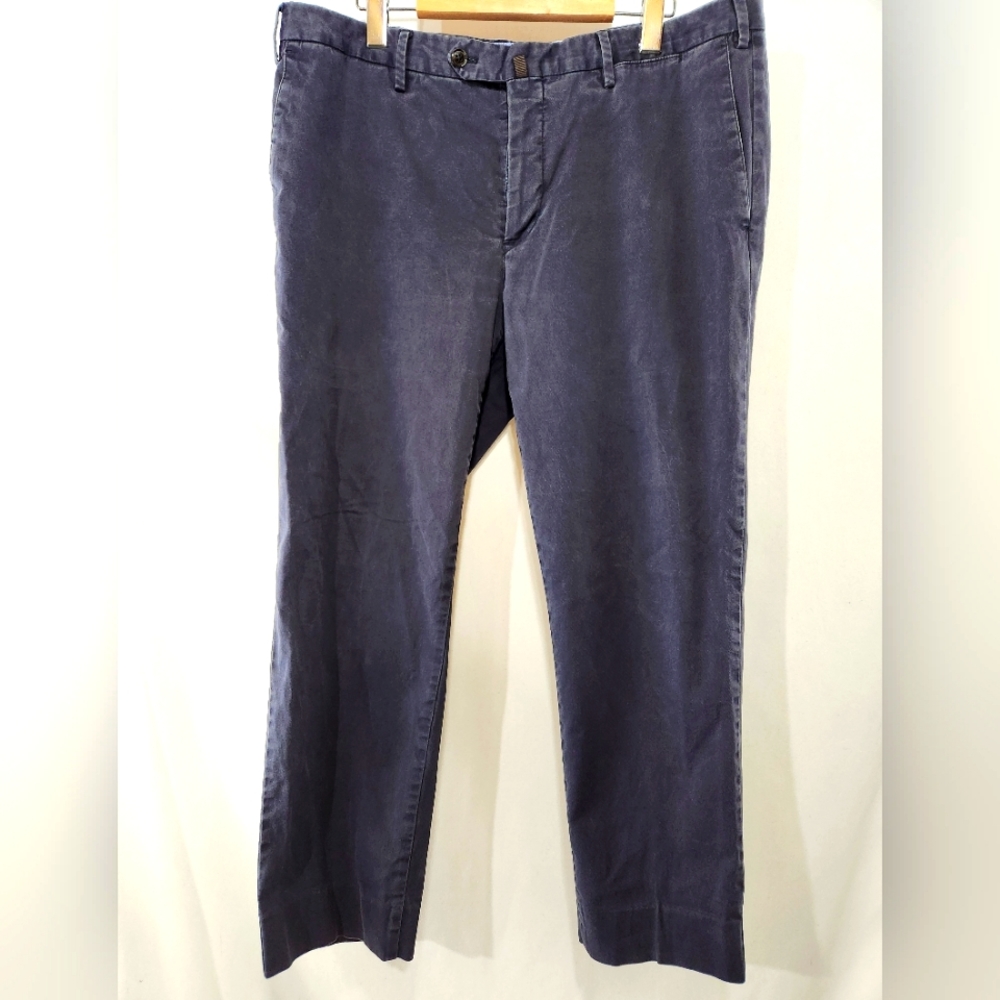 PT01 Pantaloni Torino Slim Fit Stretch Vintage Wash Blue Chinos Made Italy sz 38